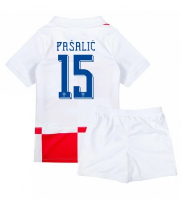 Kroatien Mario Pasalic #15 Hemmakläder Barn EM 2024 Kortärmad (+ Korta byxor)